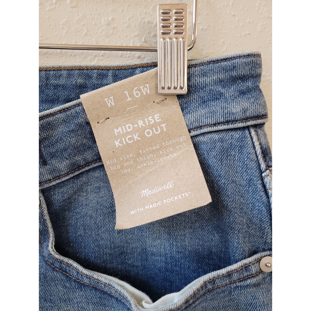 MADEWELL 16W Mid Rise Kickout Cropped Jeans Women - Picture 5 of 15
